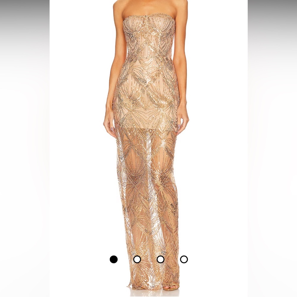Giselle Maxi Dress in Gold Bronx & Banco